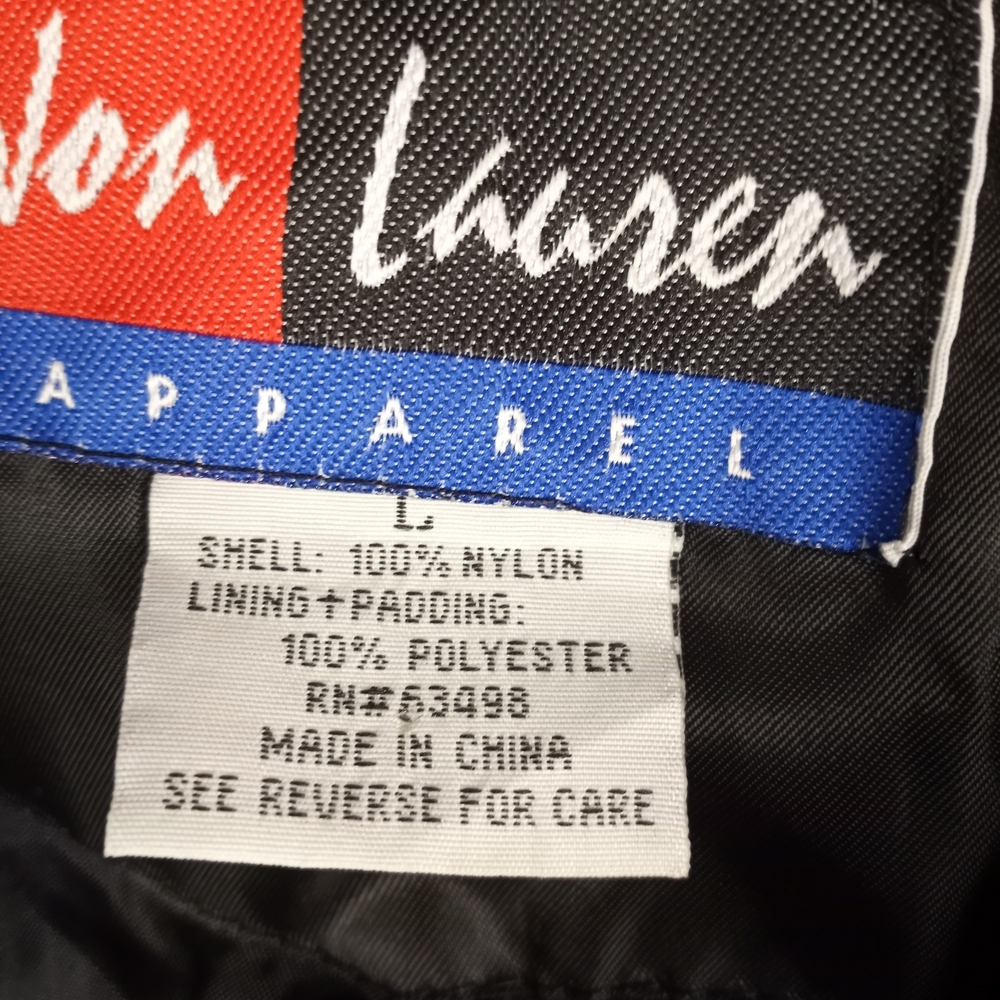 Vintage Jon Lauren Apparel Mens New York Black Varsity Jacket Large - Picture 12 of 16